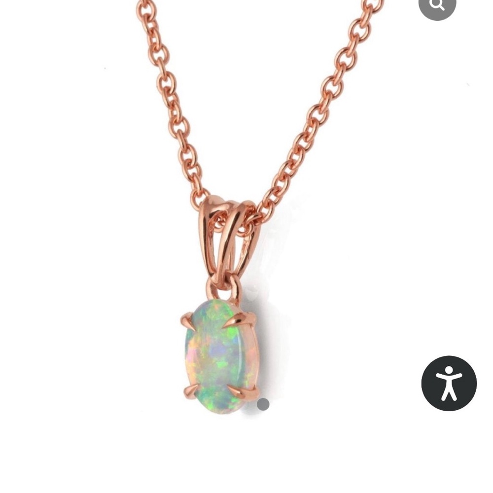 Rose Gold Opal Necklace
